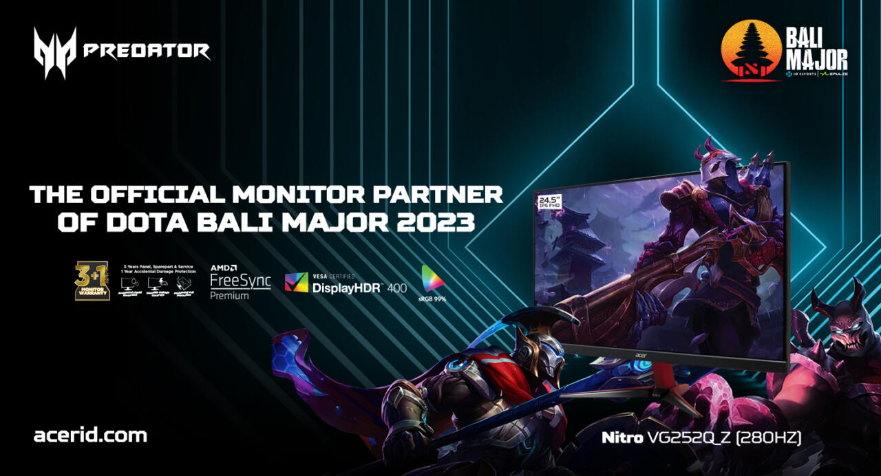 Dukung Bali Major 2023, Acer Sediakan 130 Monitor