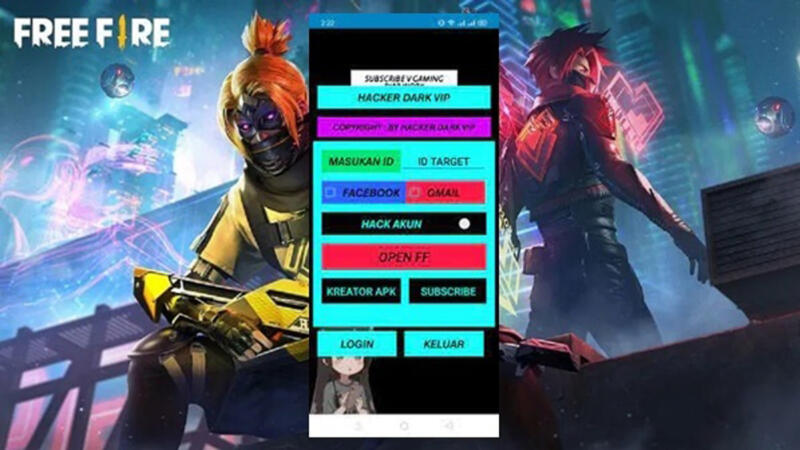 Aplikasi Hack Akun Free Fire Ff Link Download Hacker Dark Vip Mod Apk