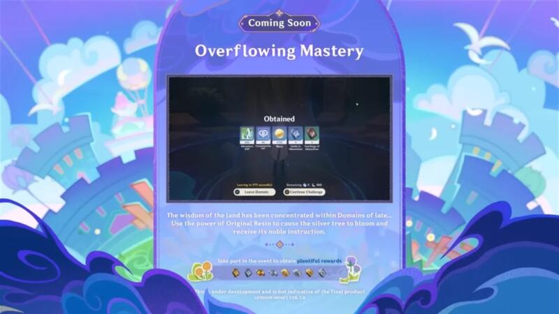 In game event : Overflowing Mastery Event