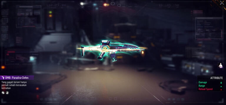 Skin Paradise Defender untuk senjata XMB Free Fire