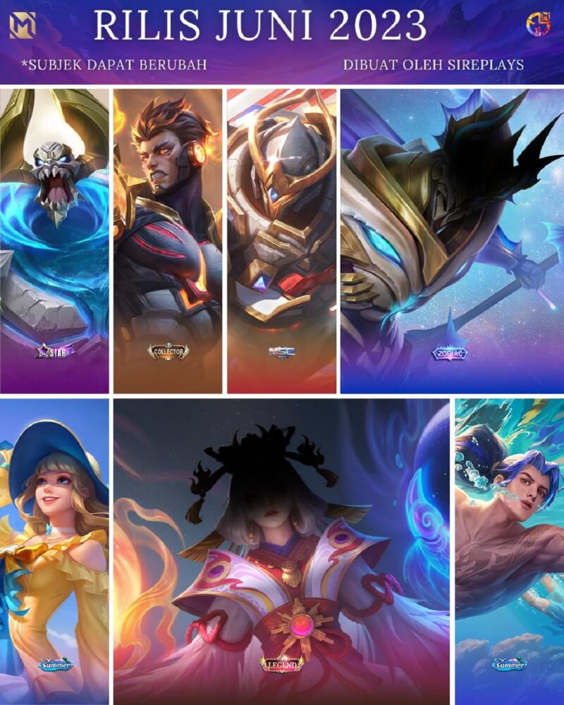 Jadwal skin MLBB baru yang rilis bulan ini