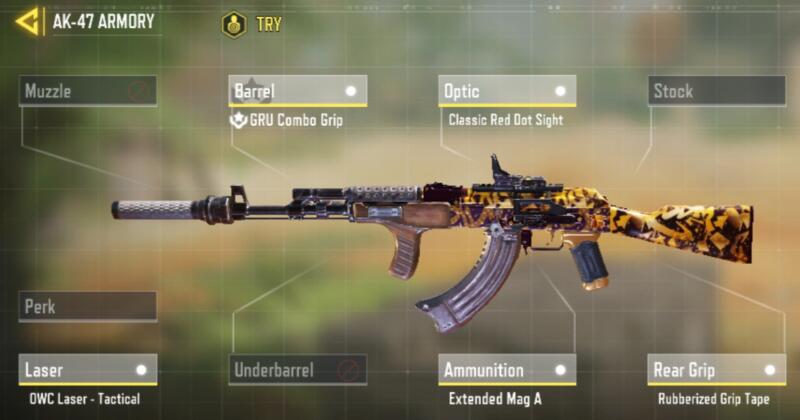 Ak-47 | senjata terkuat di Call of Duty mobile