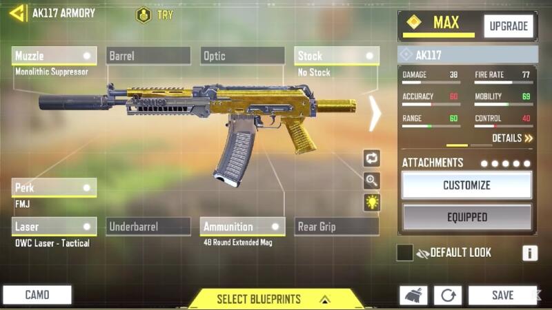 Ak117 | senjata terkuat di Call of Duty mobile