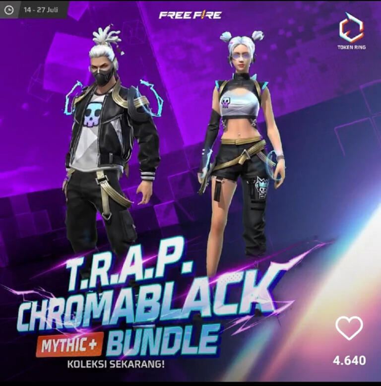 Bundle T.R.A.P Chromablack Free Fire | Garena