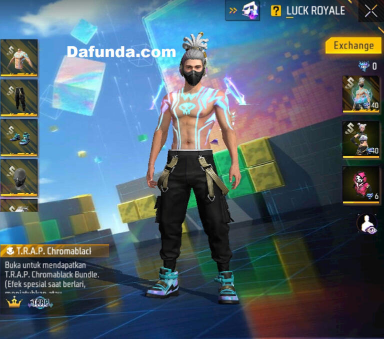 Bundle T.R.A.P Chromablack Free Fire | Garena