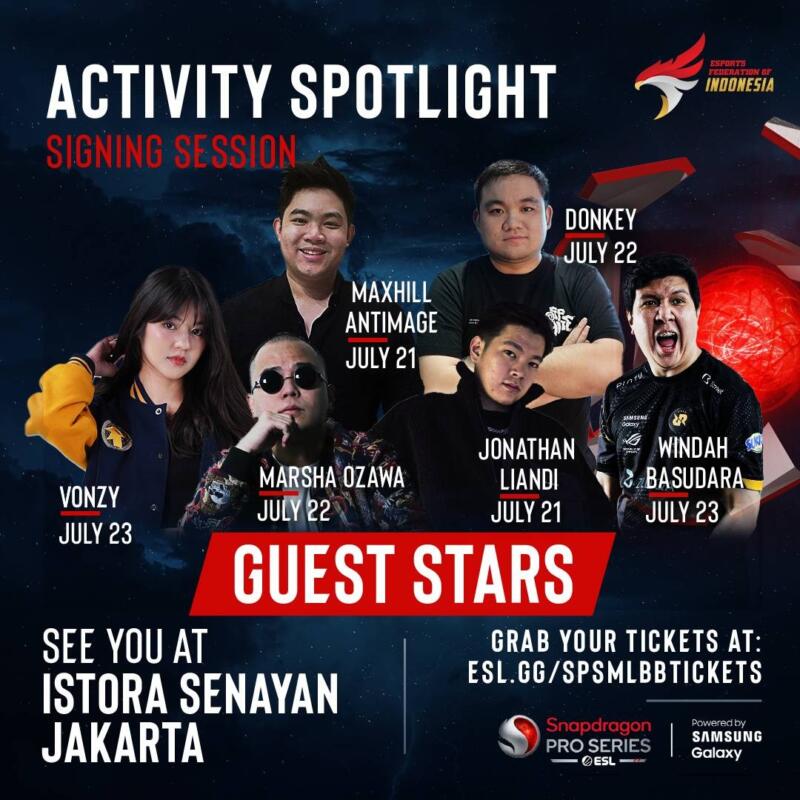 Signing Session Di Acara Esl Snapdragon Pro Series Powered By Samsung Galaxy Mlbb Season 3 Finals