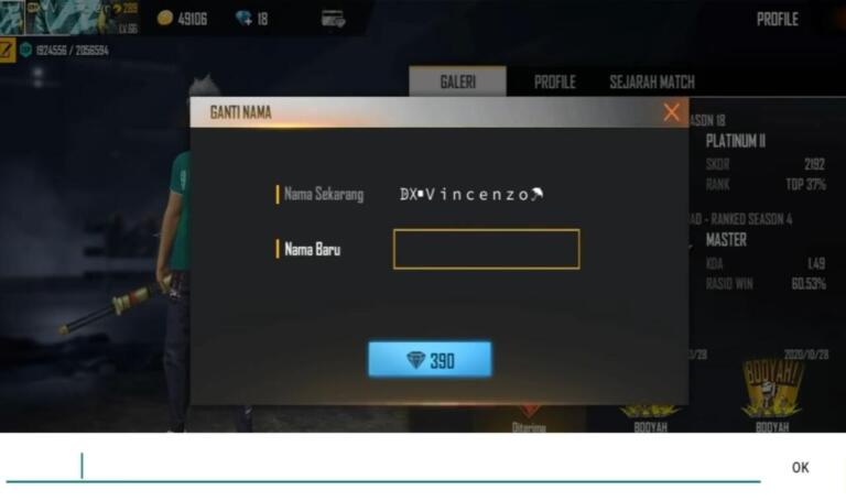 Cara Bikin Nama Teks Kosong Ff 1