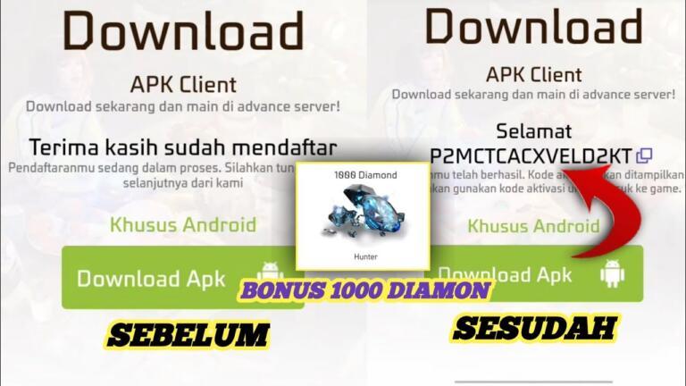 Kode Aktivasi Ff Advance Server Juli 2023