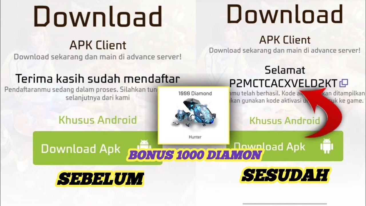 Kode Aktivasi Ff Advance Server Juli 2023