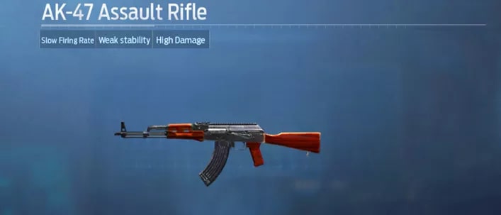 Ak-47 | senjata kuat di Undawn Mobile