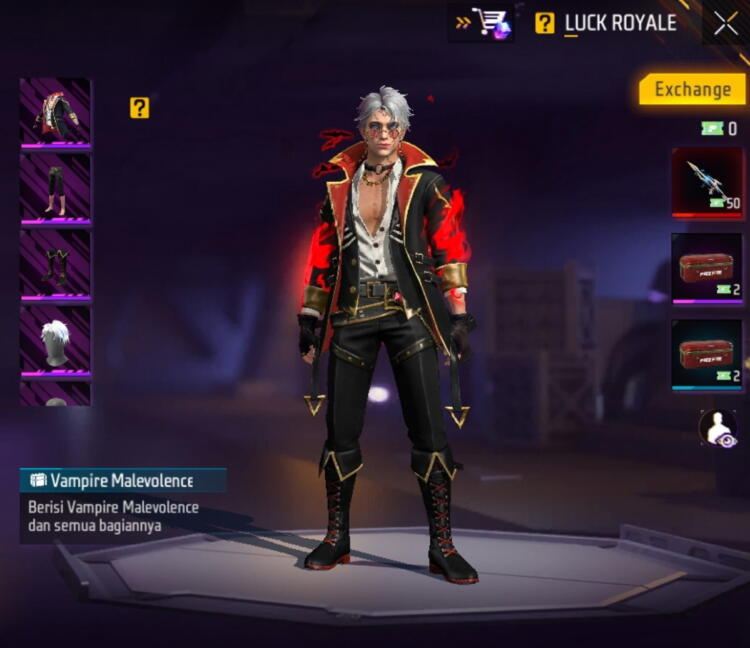 Bundle FF Vampire Malevolence Free Fire | Garena