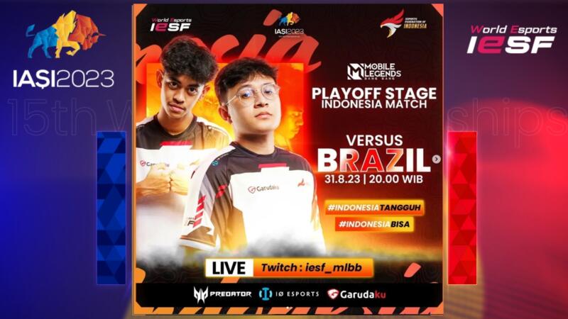 Playoff IESF WEC 2023 Indonesia vs Brazil