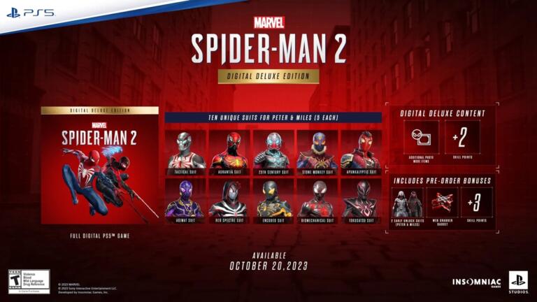 Marvel’s Spider-Man 2 Akan Berukuran 100 GB Untuk PS5