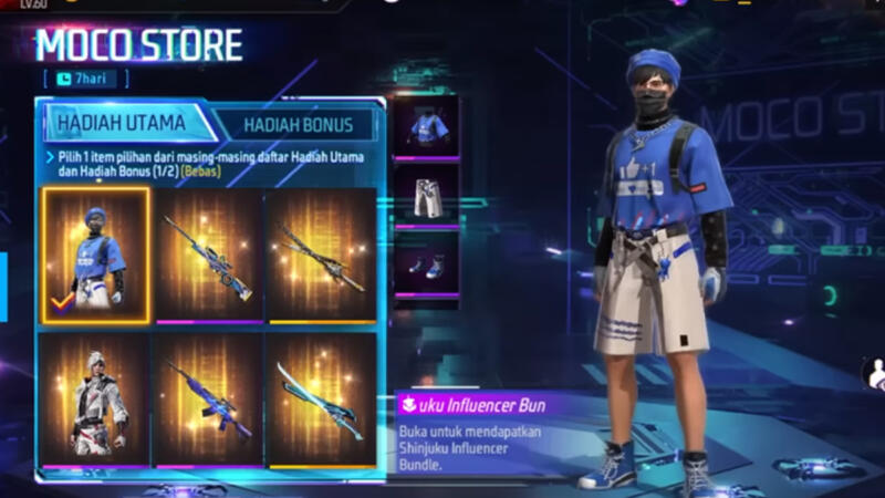 Cara Mendapatkan Bundle Shinjuku Influencer Ff 1