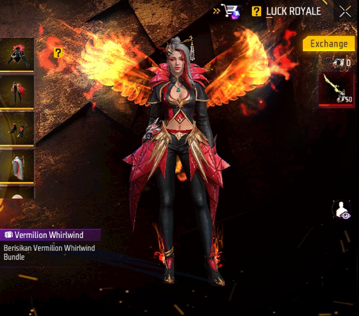Tips Mendapatkan Bundle FF Vermillion Whirlwind Pada Event Token Wheel Terbaru Free Fire