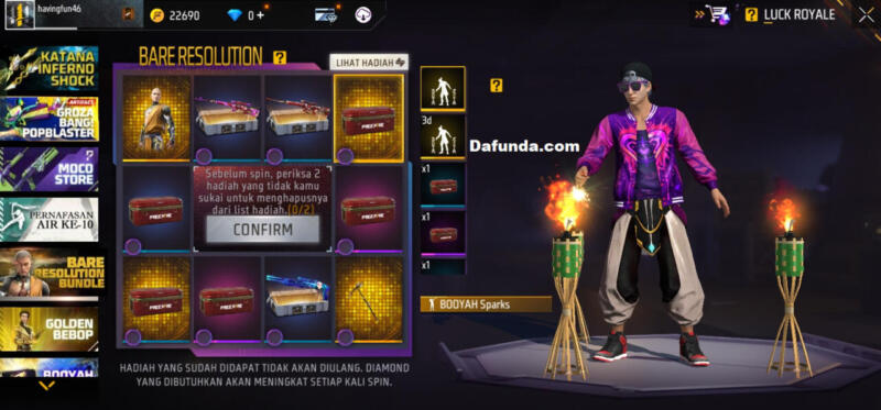 Emote Booyah Sparks Free Fire | Garena