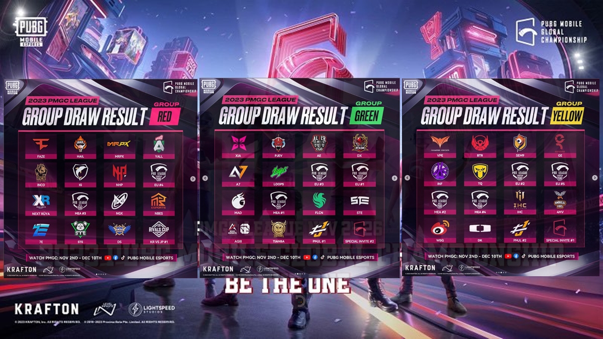 Hasil Group Draw PUBG Mobile Global Championship 2023