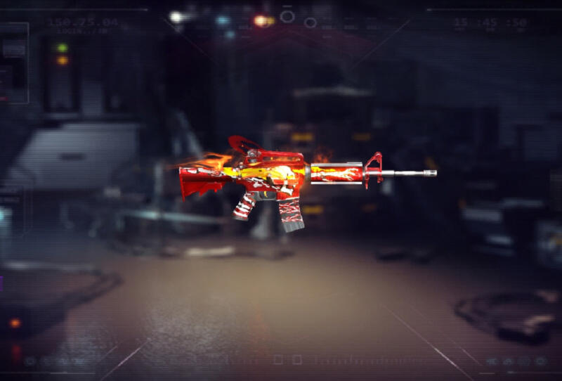 M4A1 Flaming Skull Free Fire