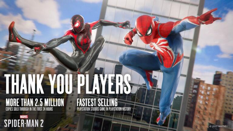 Breaking Records, Sales of Marvel's Spider-Man 2 Hit 2.5 Million Copies 10 Breaking Records, Sales of Marvel’s Spider-Man 2 Hit 2.5 Million Copies