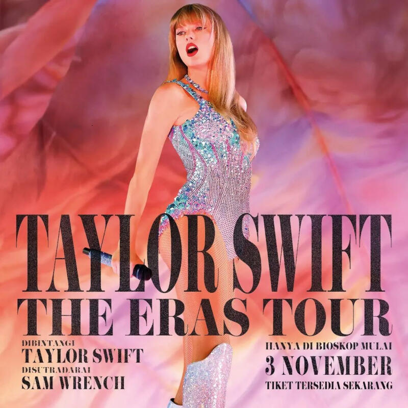 Poster resmi film konser Taylor Swift The Eras Tour | Instagram @cbipictures