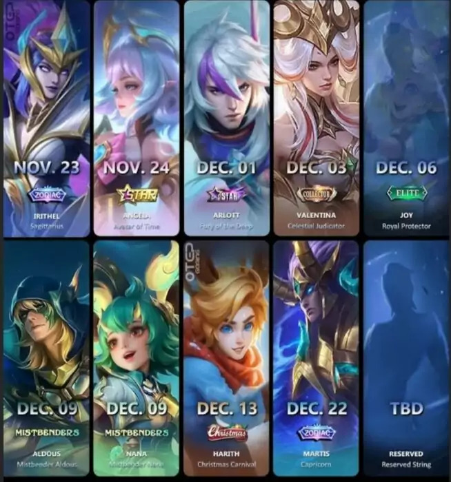 Siapin Diamond Kalian Jadwal Rilis Skin Hero ML Desember 2023