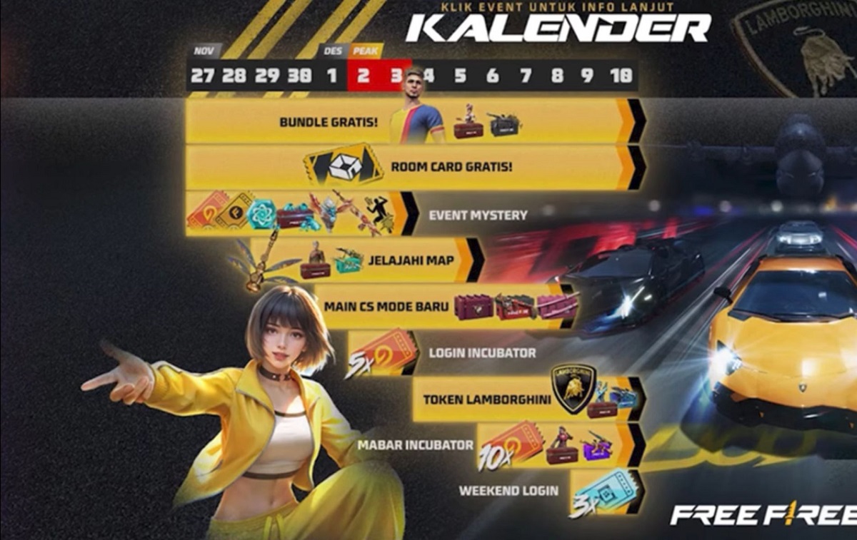 Kalender Event FF 2023 x Lamborghini | Garena