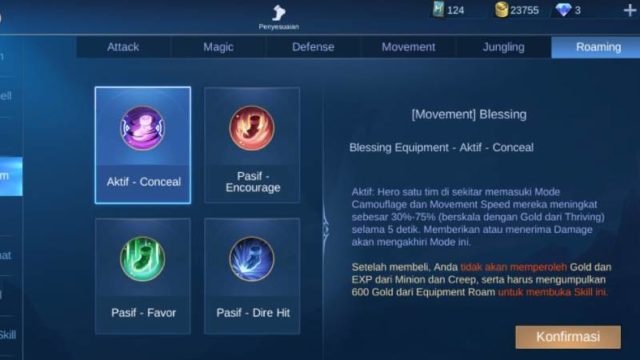 Membeli-item-roam | tips bermain support di Mobile Legends