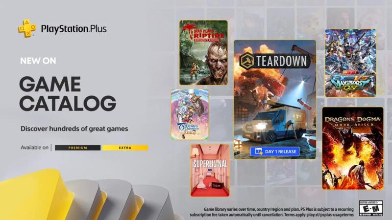 PS Plus Extra & Deluxe November 2023