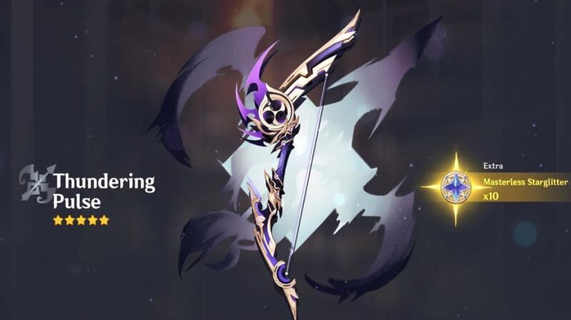 Thundering-pulse | senjata bow terbaik Genshin Impact