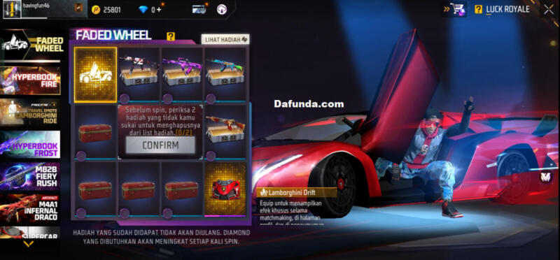 Free Fire Emote Arrival Lamborghini Drift | Garena