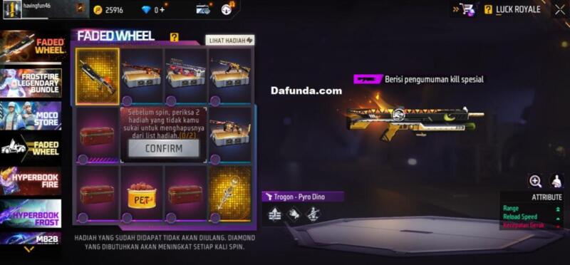 Free Fire Trogon Pyro Dino | Garena