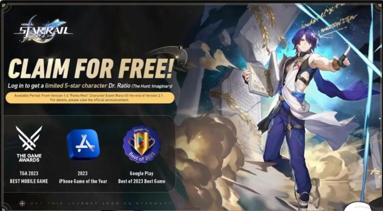 Menang Banyak Penghargaan Honkai Star Rail Bagi-bagi Karakter Bintang 5 Gratis