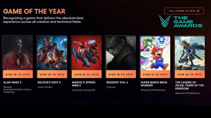 Pemenang The Game Awards 2023