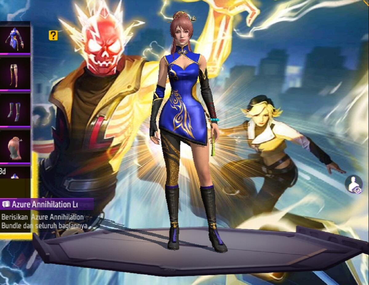 Free Fire Azure Annihilation Bundle, Begini Cara Mendapatkannya di Luck Royale BP Card Electri City