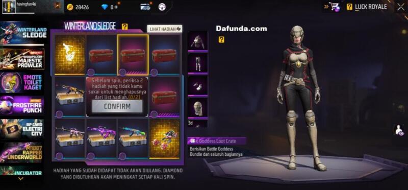 Free Fire Battle Goddess Bundle | Garena
