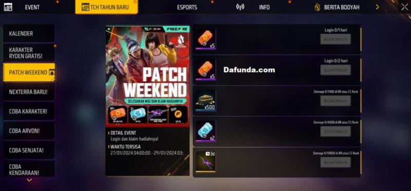 Free Fire Event Patch Weekend | Garena
