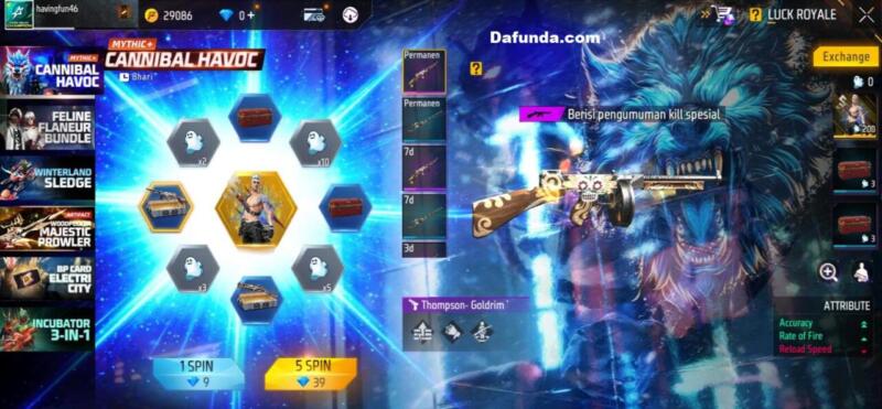 Free Fire Thompson Goldrim Tribute | Garena