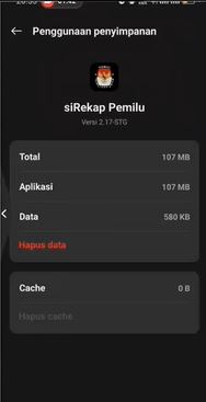 Hapus Data Dan Cache