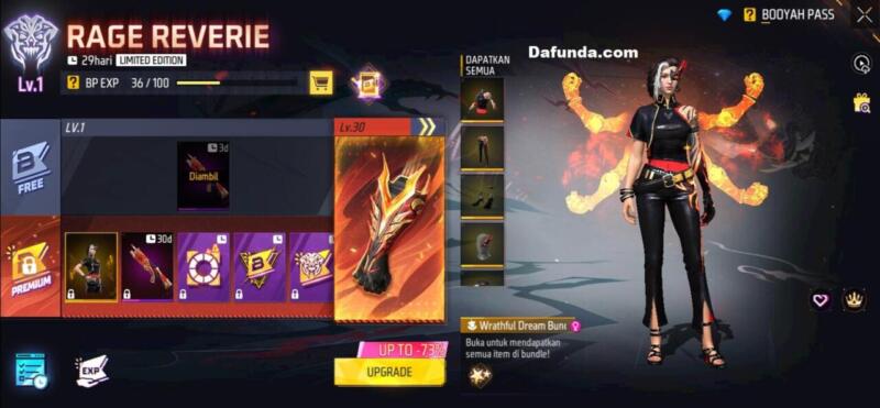 Free Fire Bundle Wrathful Dream | Garena