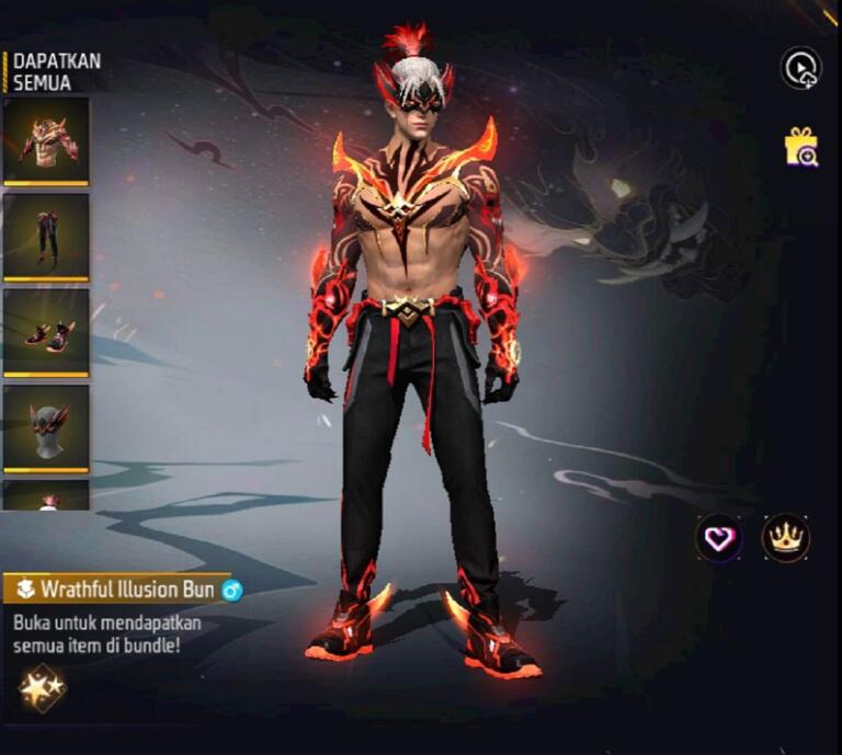 Free Fire Bundle Wrathful Illusion | Garena