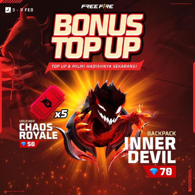 Free Fire Event Bonus Top Up Terbaru Kembali Hadir, Apa Saja Hadiahnya?