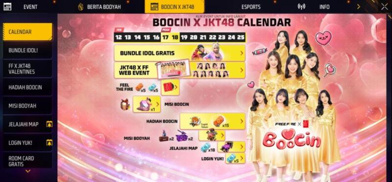 Free Fire Event Boocin x JKT48 | Garena