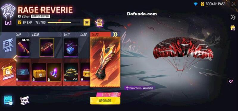 Free Fire Parachute Wrathful Rush | Garena