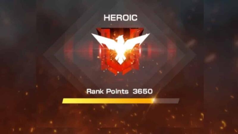Heroic | urutan rank free fire