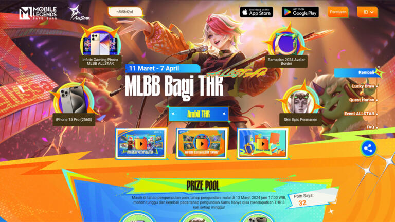 Event MLBB (Mobile Legends: Bang Bang) Bagi THR
