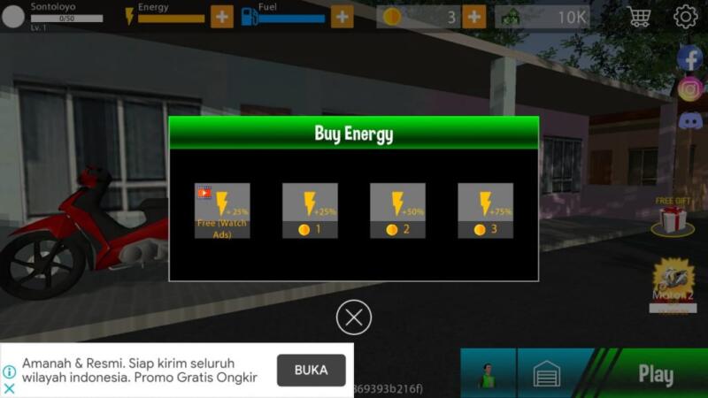 Memiliki-energi-dan-bahan-bakar | fitur ojol the game