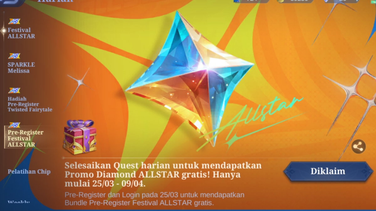 Cara Mendapatkan Promo Diamond Mobile Legends ALLSTAR 2024