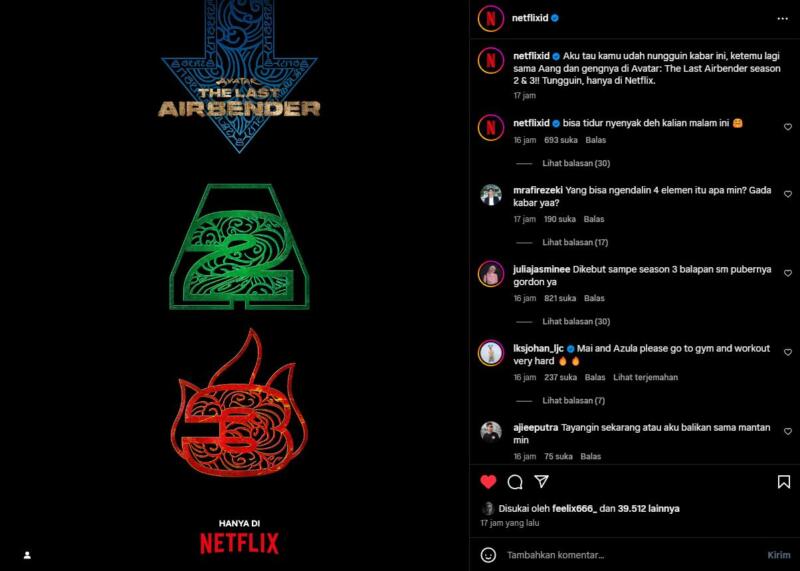 Live Action Avatar: The Last Airbender Netflix Lanjut Season 2 dan 3