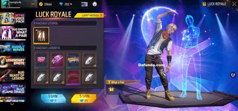 Free Fire Emote What a Pair | Garena