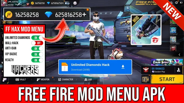 Free Fire Mod Menu Apk Version 1.93.1 With Arabs Hacker